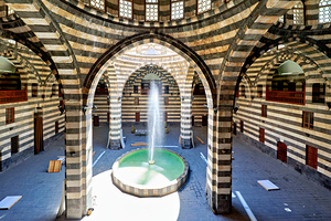 Khan Asad Pasha in Old City of Damascus during daylight hours