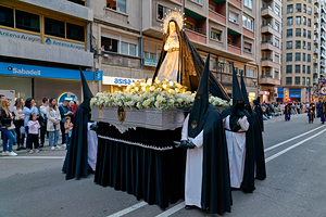Procession during Easter Holy Week in Zaragoza Spain