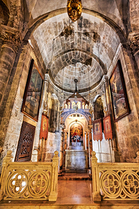 Visit to the church of the Holy Sepulchre in Jerusalem Israel