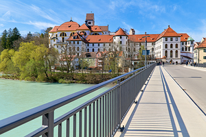 St. mang abbey by the lech river in fussen bavaria germany