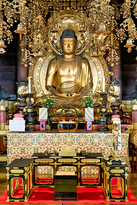Buddha statue in Chion in temple located in Kyoto Japan
