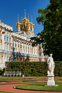 Catherine Palace in Pushkin St. Petersburg on a sunny day