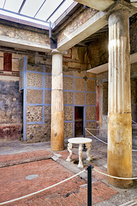 Exploring the ruins in Pompeii Campania Italy a historic site