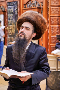 Orthodox Jews pray at the Wailing Wall in Jerusalem Israel