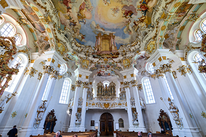 Explore Wieskirche inside worship space in Bavaria Germany