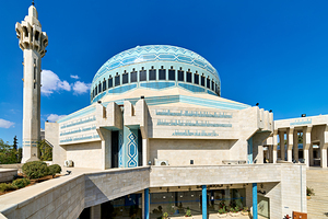 Visit to King Abdullah Mosque in Amman Jordan during daytime