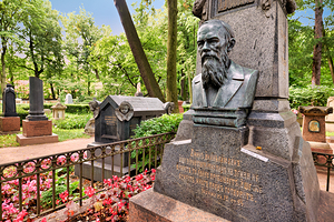 Dostoevskys grave at Tikhvin cemetery in Saint Petersburg