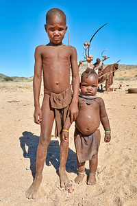 Children of the Himba tribe in Kunene region of Namibia