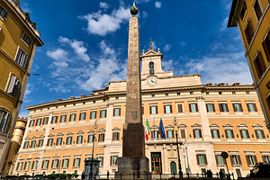 Visit Palazzo Montecitorio in Rome Italy during sunny weather