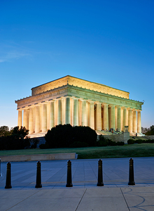 Lincoln Memorial at sunset in Washington D.C