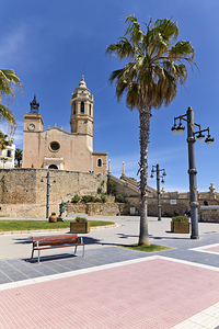 Sitges Catalunya Spain. Church esglesia de Sant Bartomeu i Santa Tecla