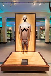 Maori goddess figure Kave on display in Auckland War Memorial Mu