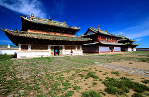 Visit to Erdene Zuu Monastery in Mongolia during a clear day