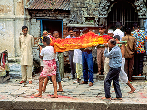 Cremation ceremony in Pashupatinath Temple in Kathmandu Nepal by Marco Brivio