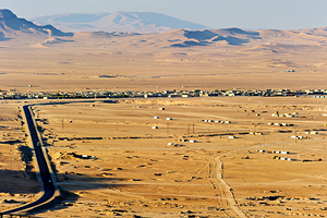 View of Palmyra new town in Syria showing landscape and roads by Marco Brivio