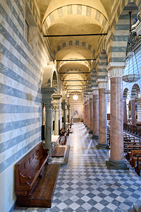Cathedral Duomo di Volterra interior view in Tuscany