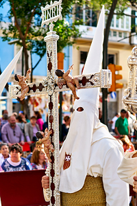Easter processions in Malaga Spain during Holy Week