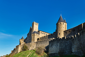 Explore historical sites in Carcassonne France with castle view