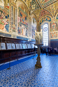 Visit piccolomini library in siena tuscany italy