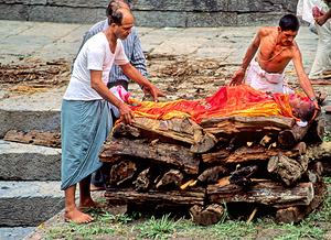 Cremation ceremony in Pashupatinath Kathmandu Nepal