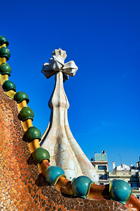 Renowned Casa Batllo details in Barcelona Catalonia
