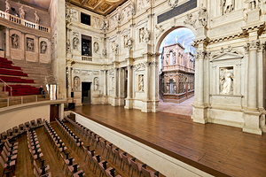 Interior view of Teatro Olimpico in Vicenza Veneto Italy