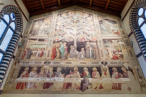 Frescos by Taddeo Gaddi in Basilica di Santa Croce in Florence