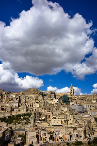 Cityscape view of Matera in Basilicata Italy by Marco Brivio