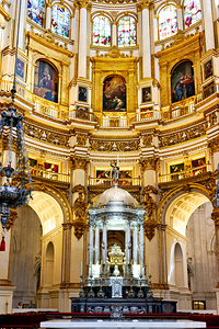 Granada cathedral interior showing Capilla Mayor area