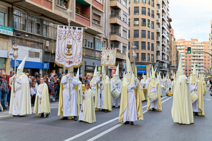 Easter processions in Zaragoza Aragon during Holy Week