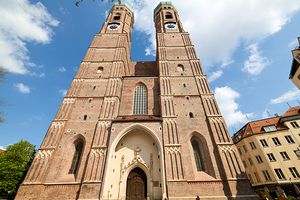 Dom cathedral in Munich Bavaria with clear sky and tall towers