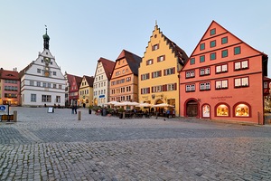 Market square in Rothenburg ob der Tauber on the Romantic Road