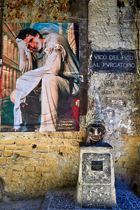 Street art in Naples honors actor Massimo Troisi in Campania