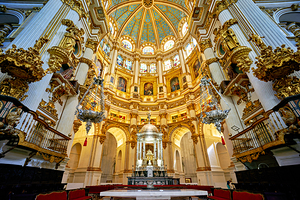 Majestic interior of Capilla Mayor in Granada Cathedral