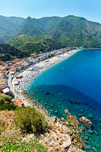 Summer fun at Marina Grande beach in Scilla Calabria Italy by Marco Brivio