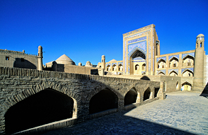 Exploring the ancient architecture in Khiva Uzbekistan