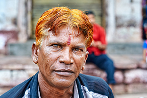 Portrait of a man with red hair in Jodhpur Rajasthan