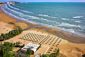 Vieste Gargano. Apulia Puglia Italy. The beach
