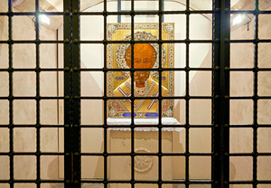 Apulia Puglia Italy. Bari. The Pontifical Basilica of Saint Nicholas. The shrine