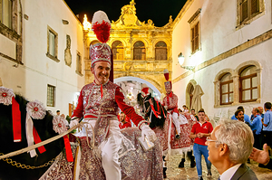 Apulia Puglia Italy. Ostuni. Festival of Saint Orontius. The cavalcata a procession of horses in the streets of the town