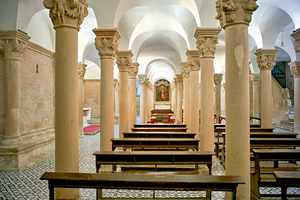 Apulia Puglia Salento Italy. Lecce. Cathedral Maria Santissima Assunta and Saint Orontius. The crypt