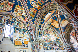 Salento. Apulia Puglia Italy. Galatina. Santa Caterina dAlessandria church. Frescoes by Francesco dArezzo