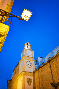 Salento. Apulia Puglia Italy. Gallipoli. The cathedral at night
