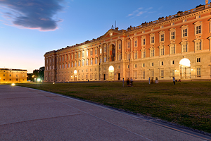 Caserta Campania Italy. The Royal Palace at sunset