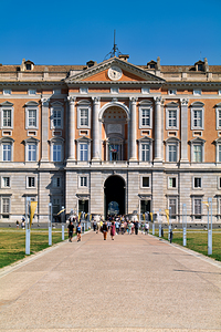 Caserta Campania Italy. The Royal Palace. The main entrance