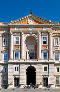Caserta Campania Italy. The Royal Palace. The main entrance