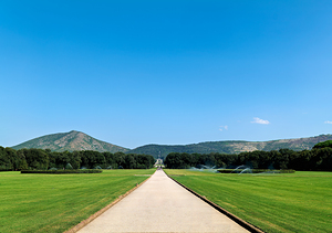 Caserta Campania Italy. The park and gardens of the Royal Palace