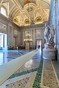 Caserta Campania Italy. The Royal Palace. The Hall of the bodyguards