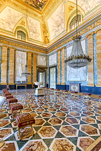 Caserta Campania Italy. The Royal Palace. The Hall of Mars
