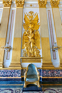 Caserta Campania Italy. The Royal Palace. The Hall of Astrea